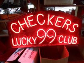 neon Checkers sign