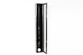 1999 "All Star" Signed Ken Griffey, Jr. Game Bat and Ball: A 1999 All Star game bat and ball, both autographed by Ken Griffey, Jr. The autographed ball includes COA from the New York Sports Collectibles Corp. and New Jersey Sports Collectibles Inc. The autographed black Louisville Slugger bat is numbered 83/240. The bat’s physical COA is missing, but its authenticity can be looked up using the UDA Hologram database; hologram ID is BAF38511. Both items are presented in a hinged black wooden display case with glass front. The key to the case is not included.