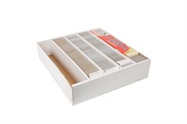 Topps 1987 and 1988 Baseball Cards Complete Sets: A collection of complete sets of Topps baseball cards from 1987 and 1988. The collection is presented in an organized card box that contains a complete set of 1987 cards, 1987 extra cards, 1987 complete set except for four cards, a set of 1987 Topps Glossy All Stars, and 792 cards from 1988.