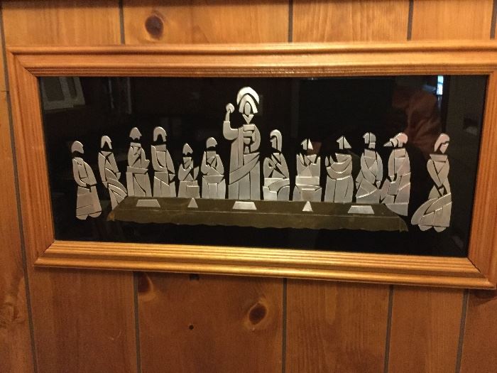 Pewter collage of The Last Supper