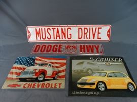 Automobile Related Metal Signs