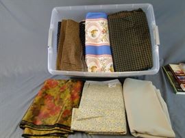 Bin Full of Cotton Fabric