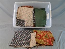 Bin Full of Upholstery Fabric