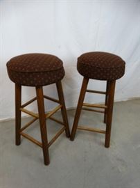 Pair of Padded Top Stools