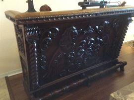 Beautiful mid-century carved bar from Mexico