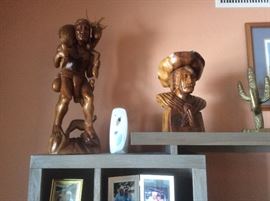 Hand-carved wood pieces