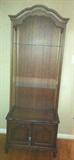 display cabinet with glass shelves and cabinet