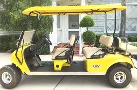 EZ-GO 48 Volt Yellow stretch Limo, Express LD   Street Ready