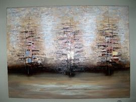 unusual painting of trees