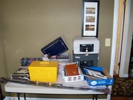 misc includes two small safes, sewing basket, lots of empty picture albums