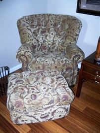 Chair with matching ottoman