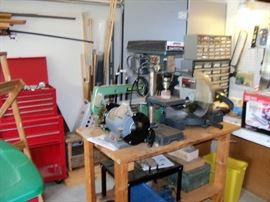 Lots of power tools and garage stuff