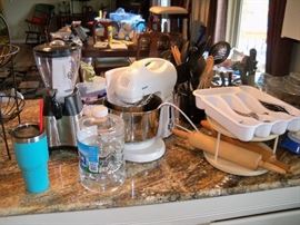 mixer , juicer, flatware and misc