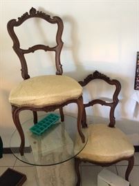 Antique slipper chairs