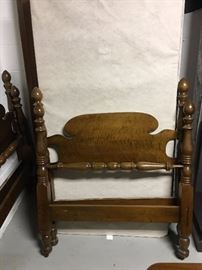 Another view of twin beds, one set of mattress and box spring, purchased in 2014 and barely used