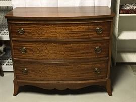 Beautiful Mahogany chest likely from W.E. Brown Decorating and English-made