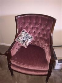 Antique Velvet High back Chair