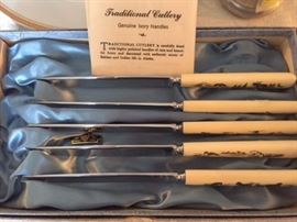 Ivory handled knives only 5 priced as is