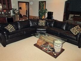 Leather Sectional Seating Group