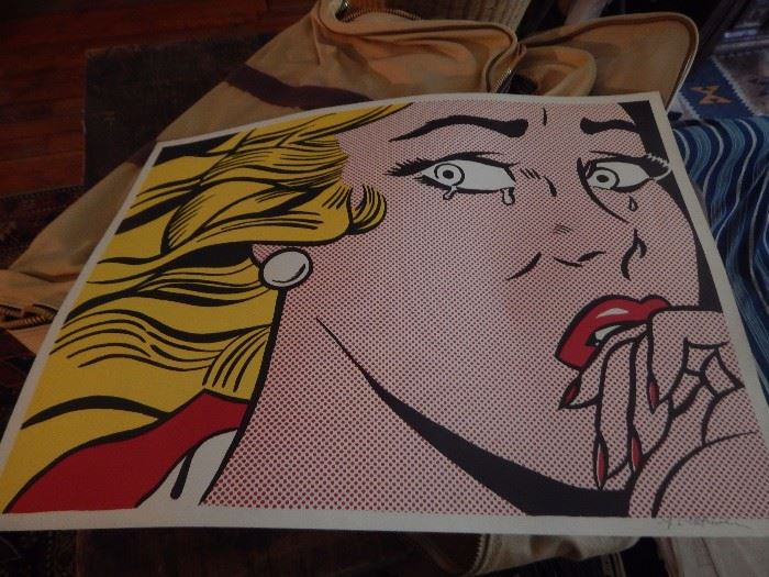Lichtenstein original litho from his first show at Leo Castelli Gallery in New York 1963. Highly prized and will not be at the sale. However, we will accept bidding and an appointment made for viewing. Thank you