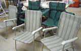 2 new camp chairs, 4 folding lawn chairs