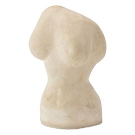 20th C. Abstract Stone Sculpture, Claude Bogratchew: An abstract stone bust by listed French painter and sculptor Claude Bogratchew (b. 1936). Depicting the female form the nude torso is signed to base “Bogratchew”.
