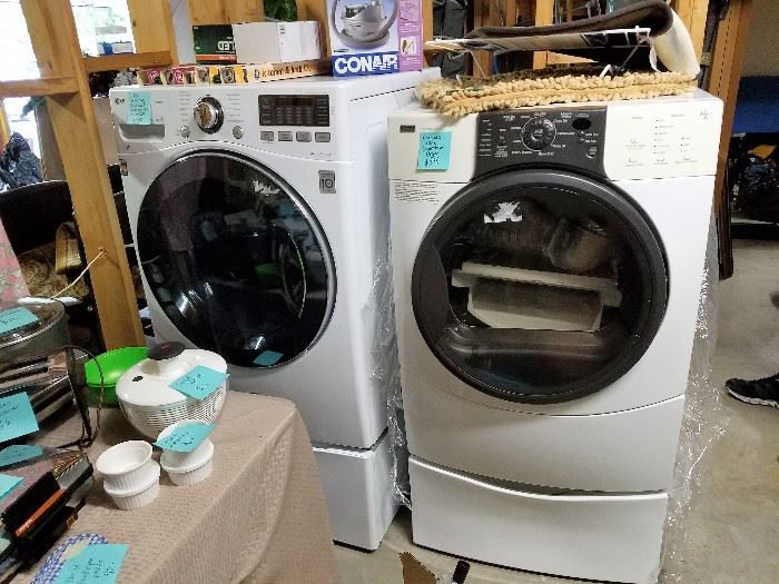 2014 LG Steam Washer and maybe 8 year old Kenmore dryer