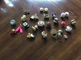 Vintage clip on earring selection.