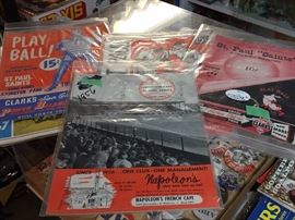 St. Paul Saints Programs from the 50's and Twins Programs from the 60's.