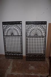 Pair Wrought Iron Grills