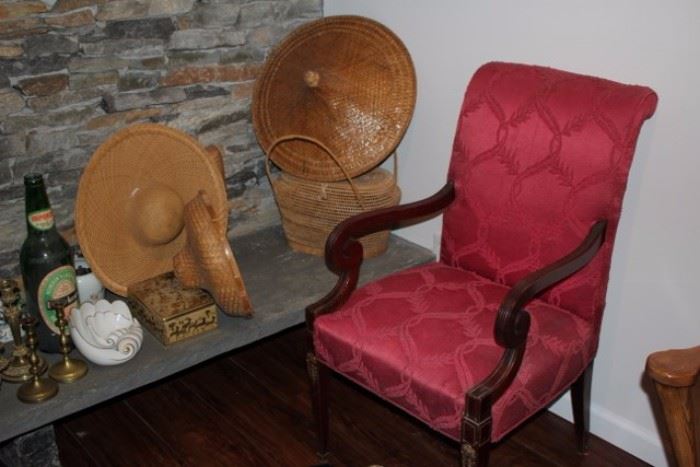 Upholstered Side Chairs and Assorted Decorative