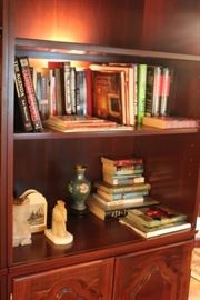Books, Statuary and Urn