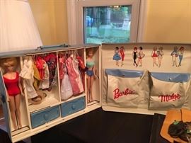 Barbie / Midge Dolls, Case & Clothes