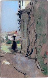 8 EDOUARD VUILLARD (FRENCH, 1868-1940), PASTEL DRAWING, H 13", W 8", "LA TOURELLE"