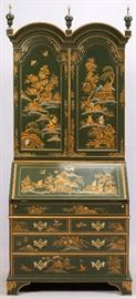 117 BAKER COLLECTOR'S EDITION CHINOISERIE DROP-FRONT SECRETARY, H 89 1/2" L 39" D 19"