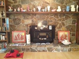 Hull, McCoy, batiks, rustic items, books