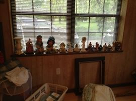 more figurines, snow globes, linens