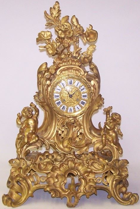 19TH Century Gilt Clock