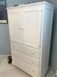 Matching white armoire
