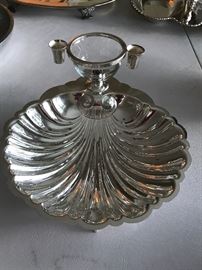 Shrimp cocktail and toothpick holders on either side of cocktail sauce dish!