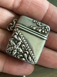Sterling pendant container