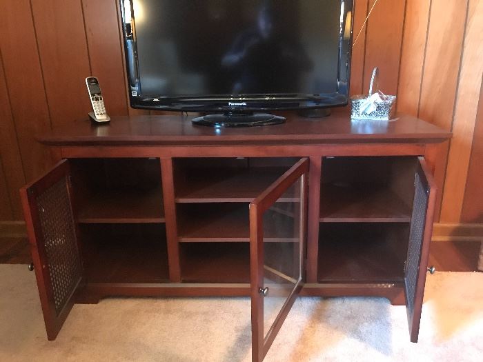 Small entertainment center and TV