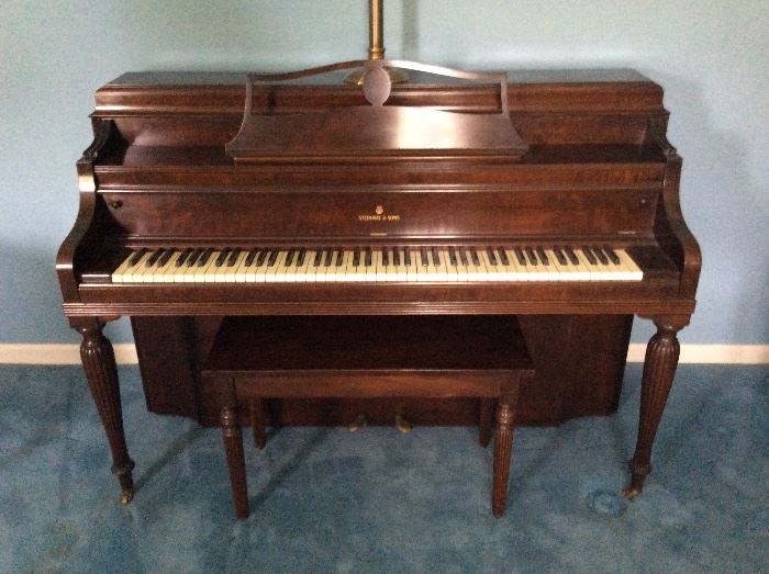 Steinway & Son's Upright 40" Piano, Made in 1946. 