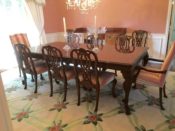 Charges dining table with 10 chairs