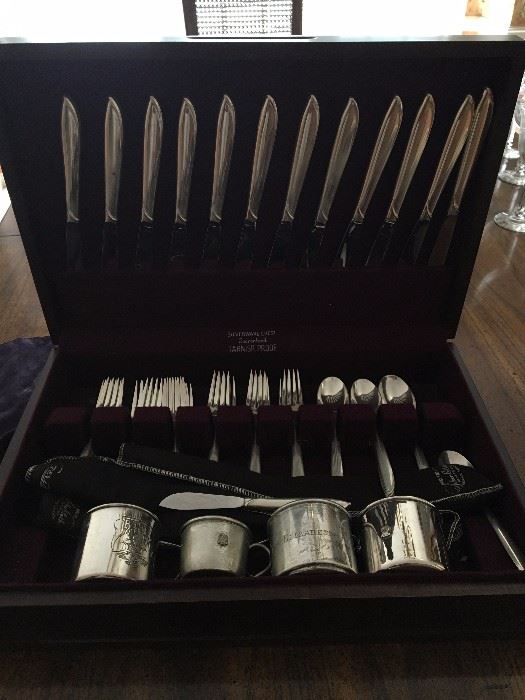 Sterling silver 12 piece place setting