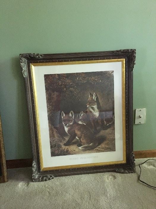 Fox picture with mat and frame