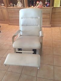 Leather Rocker Recliner - has some discoloraton $50