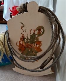Vintage Doll Cradle and Lasso Rope