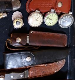 Pocket Stop Watches & Buck Knives