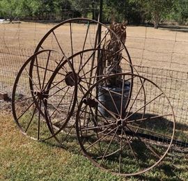 Antique Iron Wagon Wheels